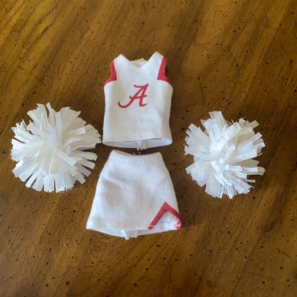 Barbie doll Alabama cheer uniform